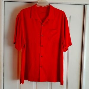 Tommy Bahama men's orange button down xl